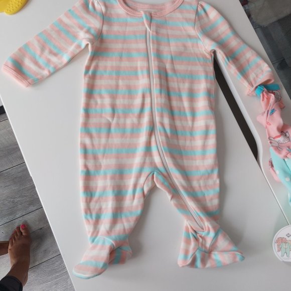 3/$30 3-Piece Member's Mark Girl's Graphic Bunny Print Sleep Pant Set - Picture 8 of 10